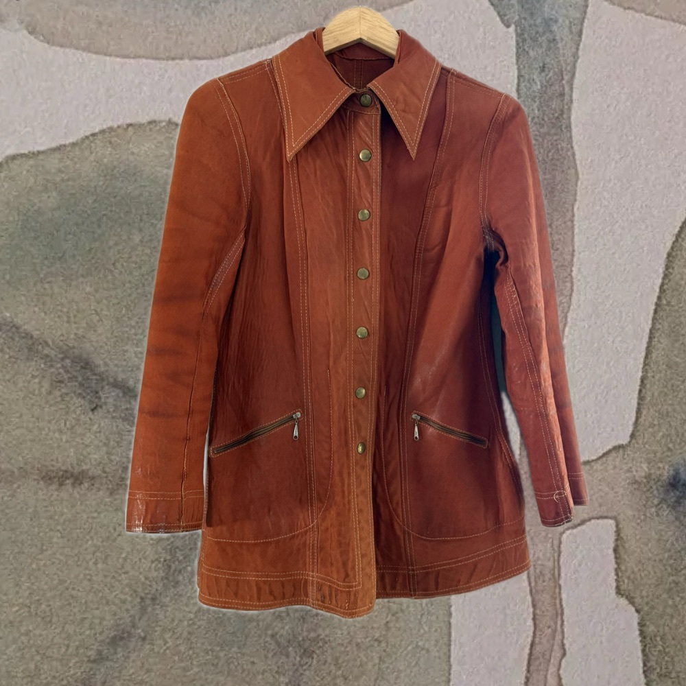 70's Reversible Cognac Suede and Leather Women's Jacket